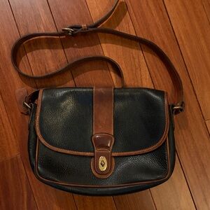 Coach - Classic Black and Brown Leather Shoulder Bag